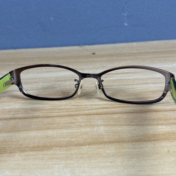COACH HC5007 9046 Willow Satin Brown Green Eyeglasses Frame Only  50-16-135 - Picture 7 of 8